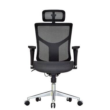 GM Seating Ribbed Mid Back Desk Chair - Lumbar Support, Modern