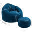 Fauteuil à billes bleu rembourré en mousse pour les loisirs de lecture
