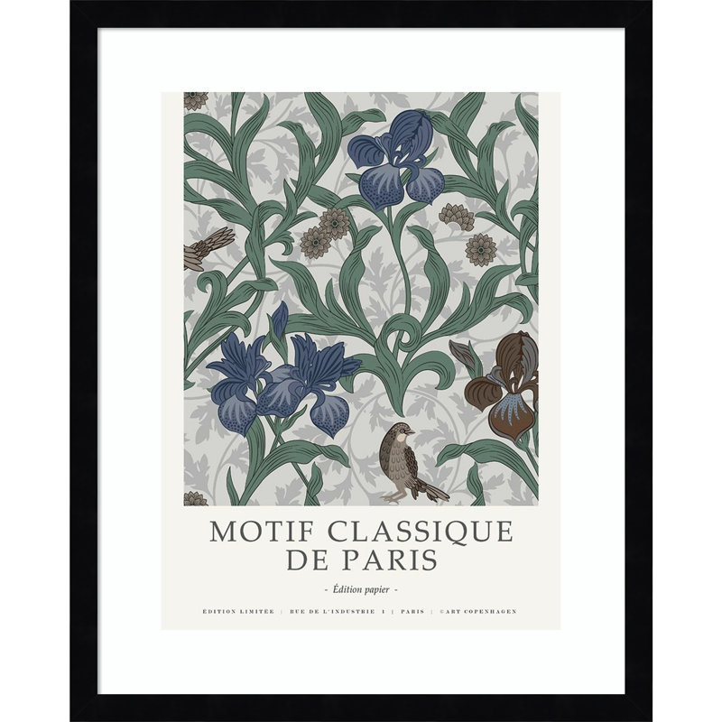 Motif Classique III by Design Fabrikken, 21.25" H x 17.25" W, Black