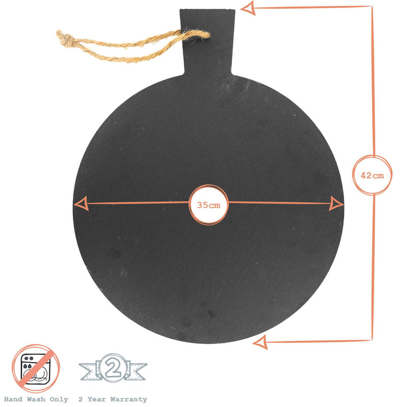 Argon Tableware - Round Slate Serving Paddles - 34cm