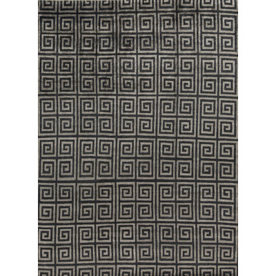 Windsom Geometric Area Rug in Charcoal