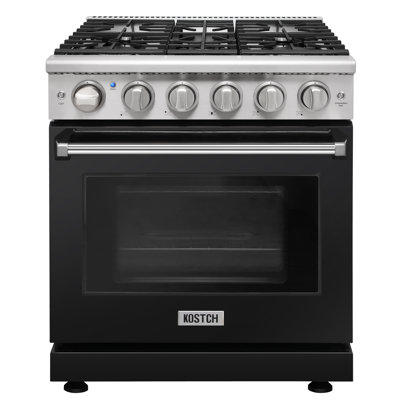 Kostch 30"" Gas Range 4.55 Cu.ft. Freestanding Natural Gas Stove with 5 Burners -  KOS-30RG03M-B