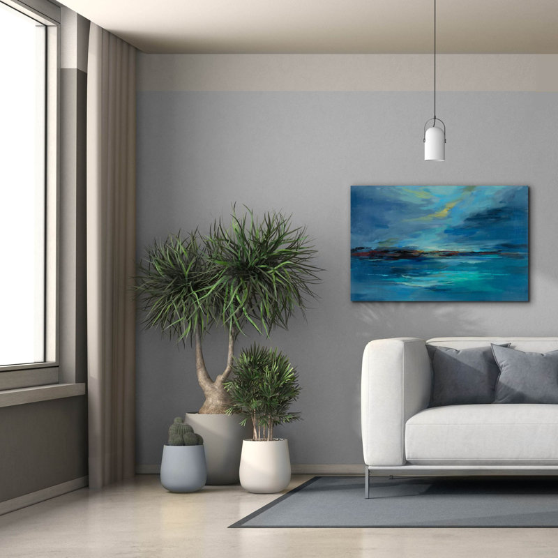 «Epic Graffiti« Early Morning Sea »par Silvia Vassileva, art mural sur toile, 40 po x 26 po, H 26 po x l 40 po