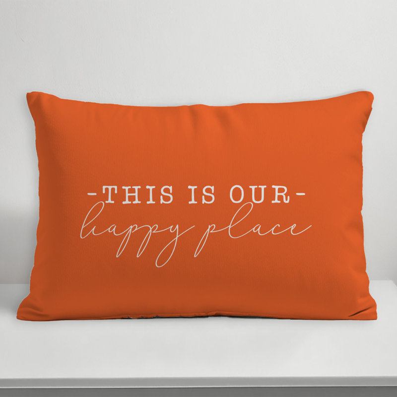 Outdoor Reversible Throw Pillow, Orange