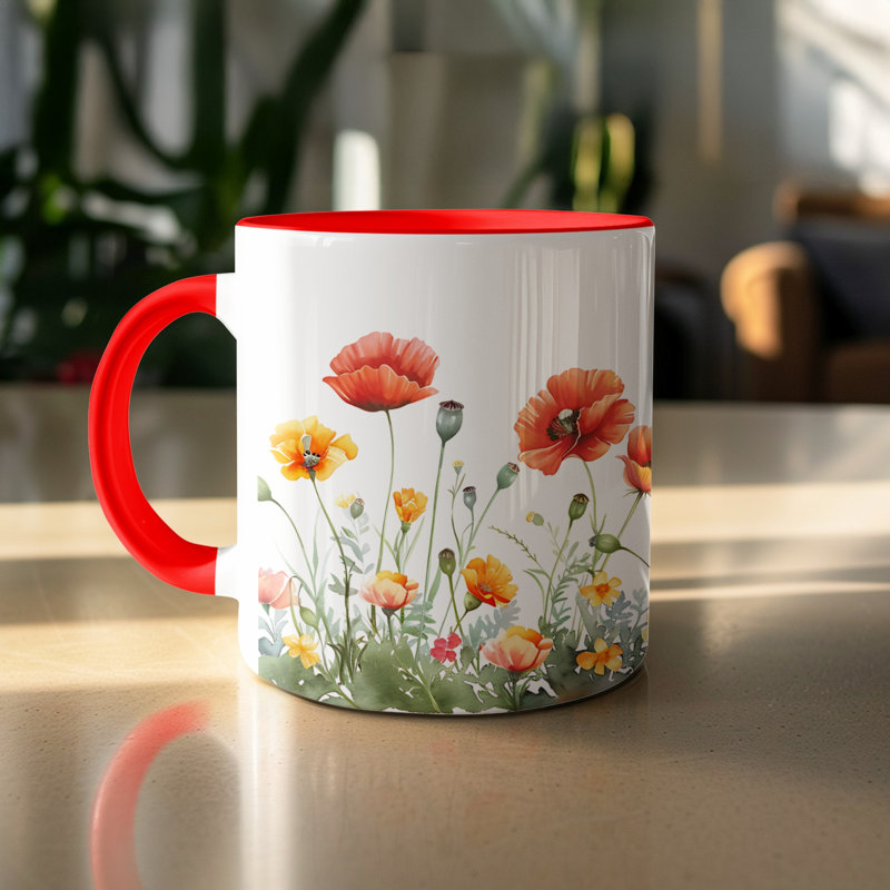 Ceramic Coffee Mug, Red
