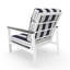 Fauteuil club d'extérieur en métal avec coussin Sunbrella Townsend