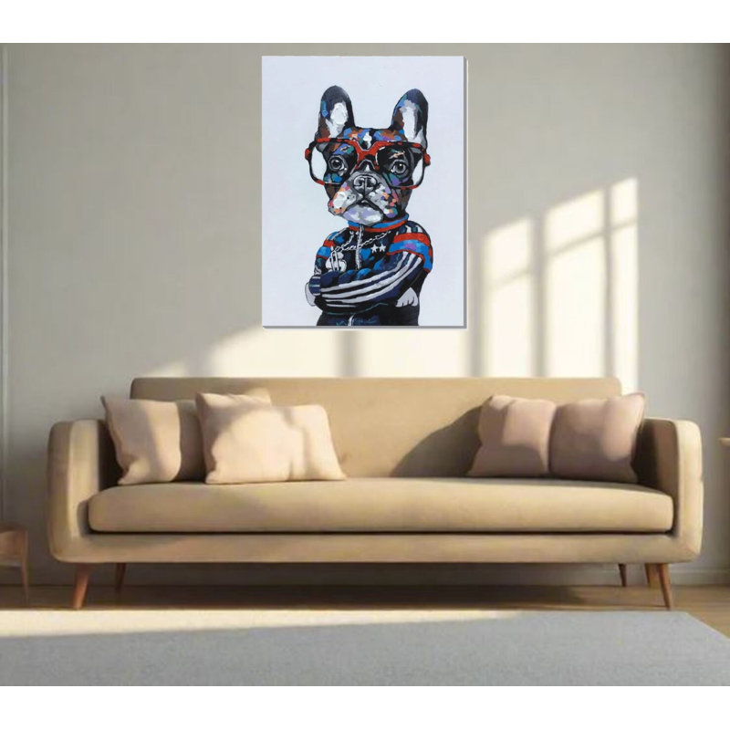 «Gangsta Dog 50%», peinture à la main
