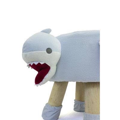 Tabouret en tissu / requin repose-pieds