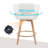 Lovetro Swivel Full Back Arms Upholstered 26.6"H Counter Stool with Solid Rubberwood Frame and Gold Footrest-1236094862