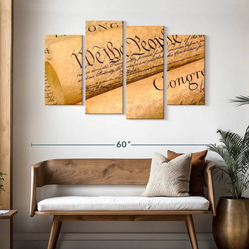 Keiri Declaration Of Independence Documents, 32" H x 52" W