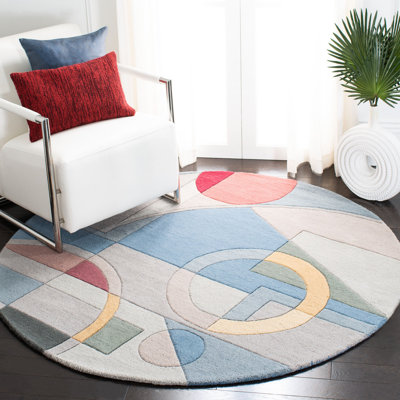 Charbonneau Drive Hand Tufted Wool Abstract Rug