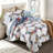 Ensemble de courtepointe réversible 100% coton 3 pièces Prairie-95751629