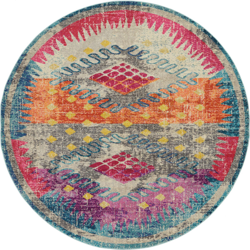 Tapis mauve / orange Jahanna