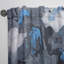 Rideaux simples semi-transparents abstraits bleus sur fond blanc et noir-102031218