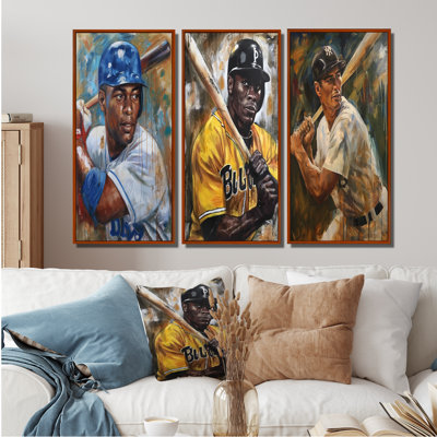 Portrait de légende du baseball sur le terrain I - Collection d'art mural sport