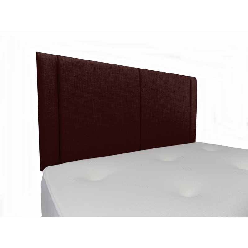 Edrina Upholstered Headboard, King, Plush Velvet, Burgundy