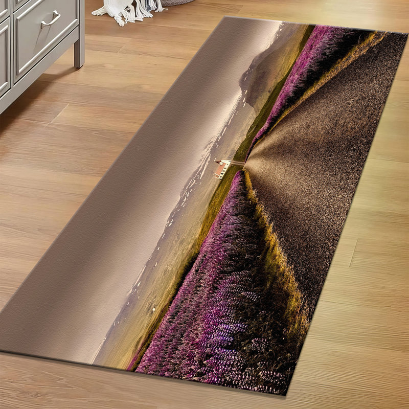 Soft Non-Woven Printed Rug with Subtle Geometric Pattern and Earth Tone Hues for Home Decor Enhancing Living Room Bedroom or Study Area Elegance