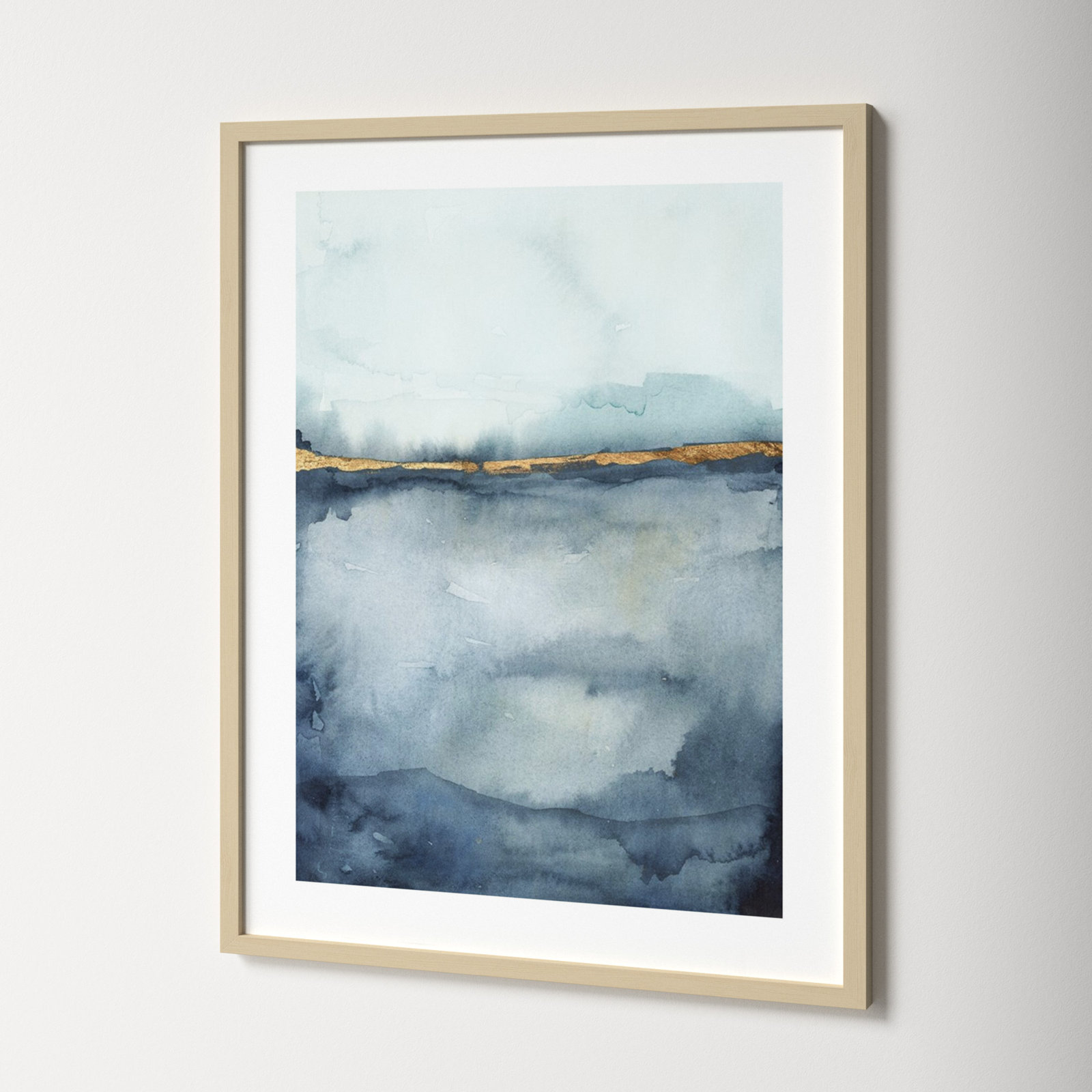 Coastal Horizon II Print by Victoria Borges, 29.12" H x 23.12" W x 0.88" D, White Framed Paper, Brown