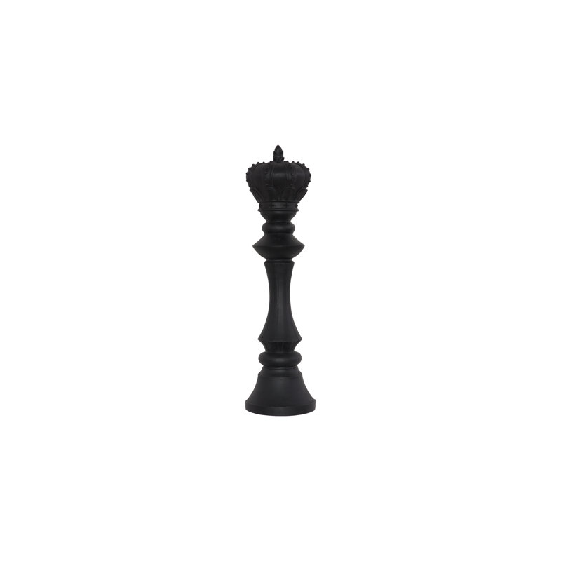 King Chess Wall Decor, Cast Stone, Cast Stone Black