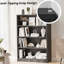 Bibliothèque moderne à 4 tablettes de 48 pouces de hauteur, idéale pour le rangement dans une chambre ou un bureau, durable et élégante
