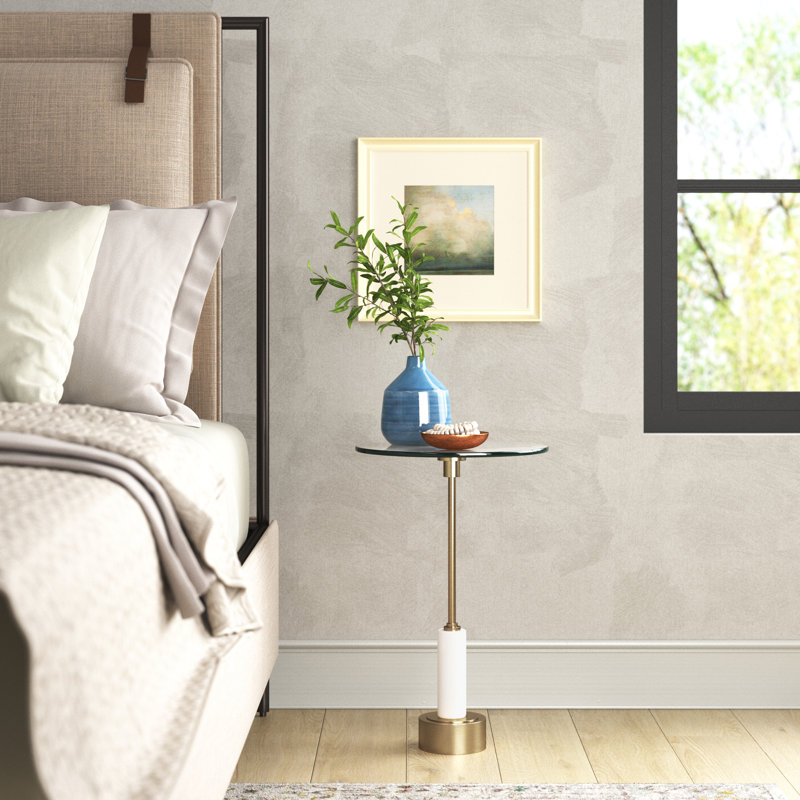 Leone Glass Top End Table