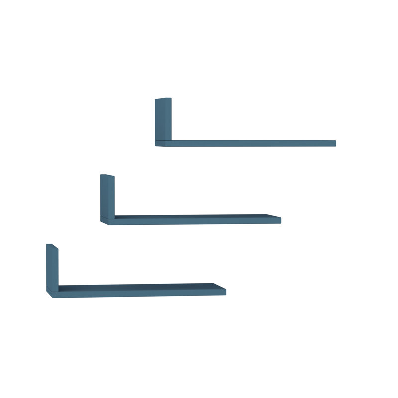 3 Piece Bracket Shelf, Turquoise