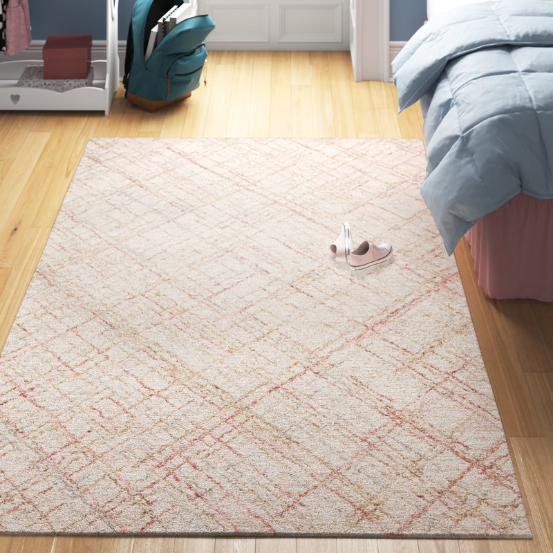 Tapis abstrait tissé à la main Menendez, Rectangle de 5 pi x 8 pi
