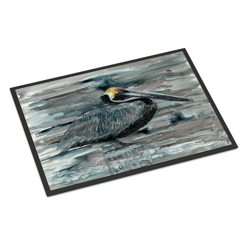 Tapis d'extérieur antidérapant Haya Pelican, Rectangle 2 pi x 3 pi