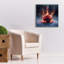 «Epic Graffiti» «Red Rose On Fire 4» par Rey Klimt, art mural sur toile-111160598