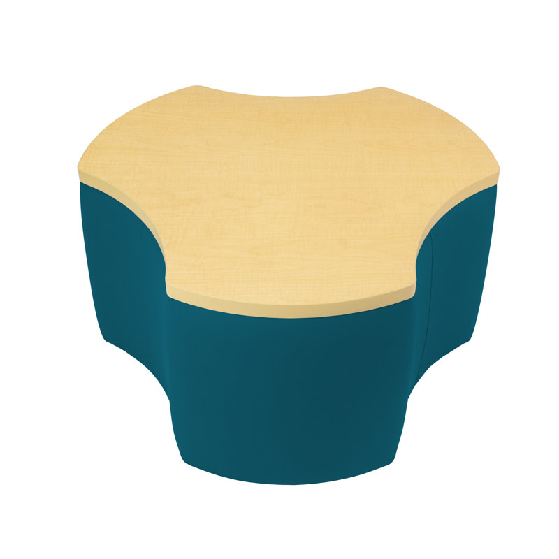 Table de repose-pieds revêtue Pro Series de 18 po de hauteur, Bleu sarcelle / beige