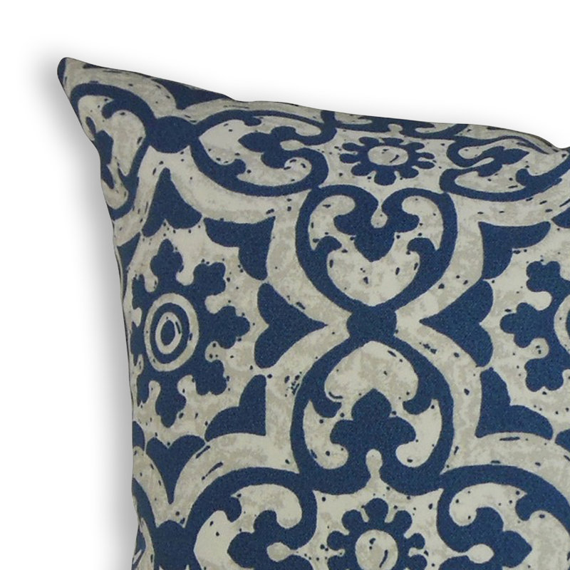 Coussin Parmida, 22 po x 22 po, Coussin décoratif, Bleu