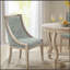 Chaise rembourrée avec garniture cloutée-2072798559