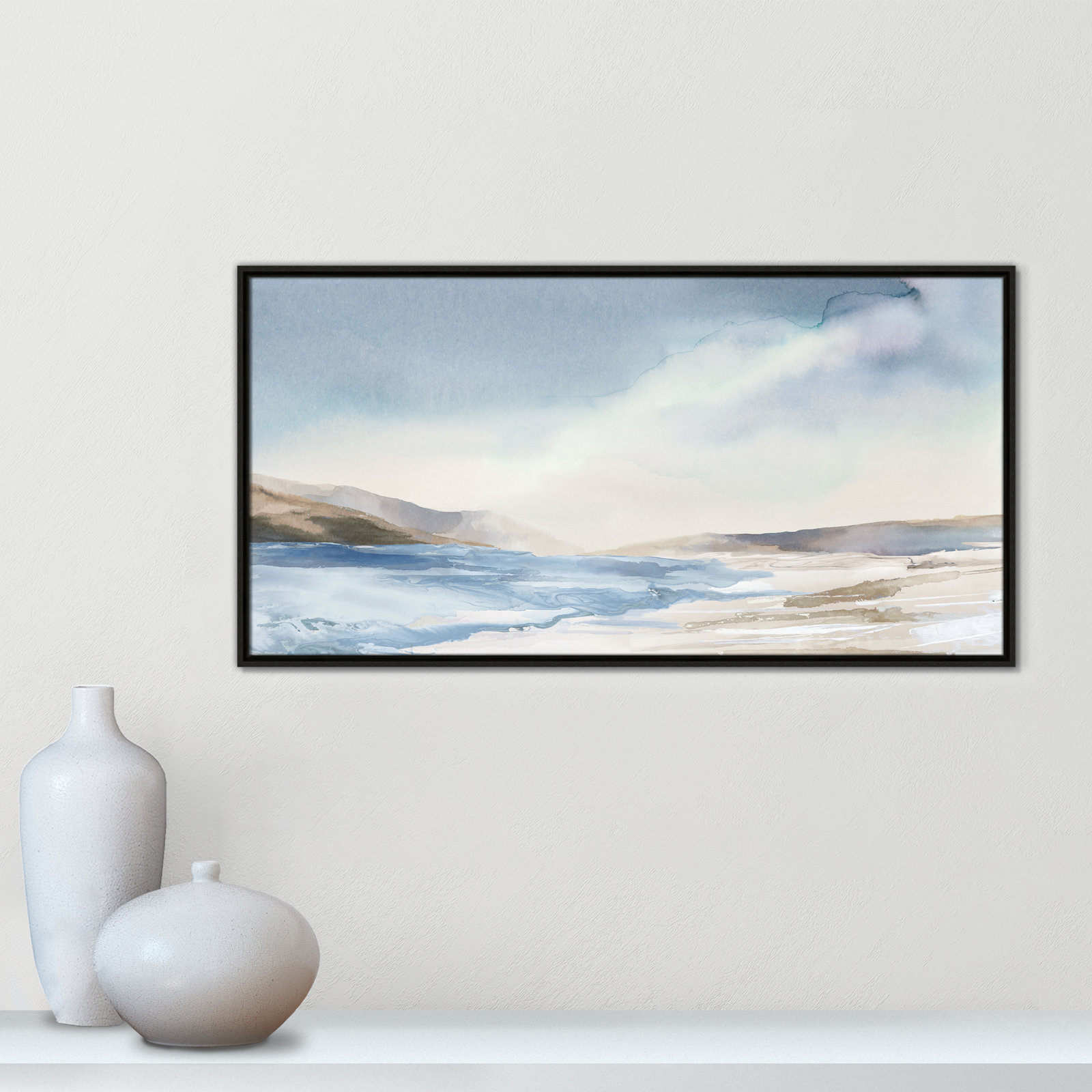 Mystic Shores Print by Mystic Shores, 21.5" H x 41.5" W, Espresso