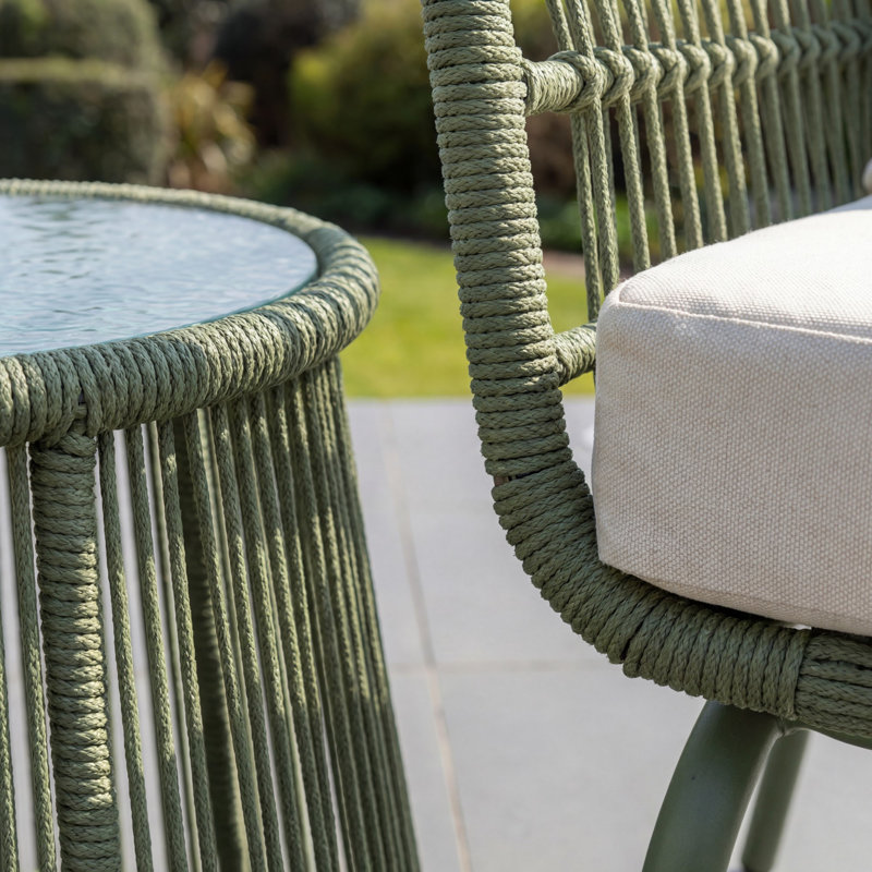 Carbini Polyethylene (PE) Wicker 2-Person With Cushions