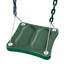 Ensemble de balançoires 3 pièces - 2 balançoires avec chaînes et 1 balançoire, vert-38250737