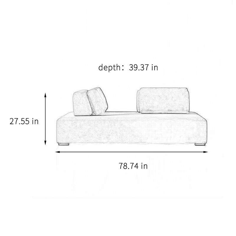 Chaise longue décontractée créative, minimaliste et moderne, Orienté à gauche (vu de face), Bleu très foncé
