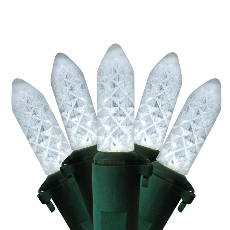 Mini-luminaire à DEL à facettes 50 Lt, Blanc parfait / vert