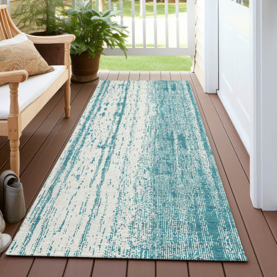 Malek Washable Abstract Indoor / Outdoor Rug