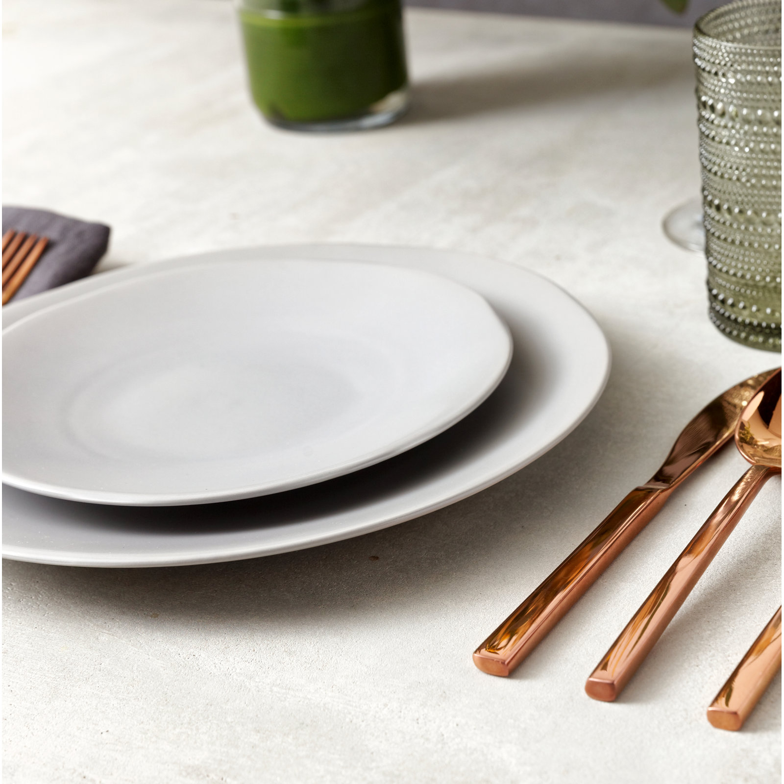 Heirloom 12" Dinner Plate, Smoke