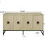 Buffet sculpté à 4 portes avec tablettes réglables, armoire à café moderne pour un rangement polyvalent et un design élégant