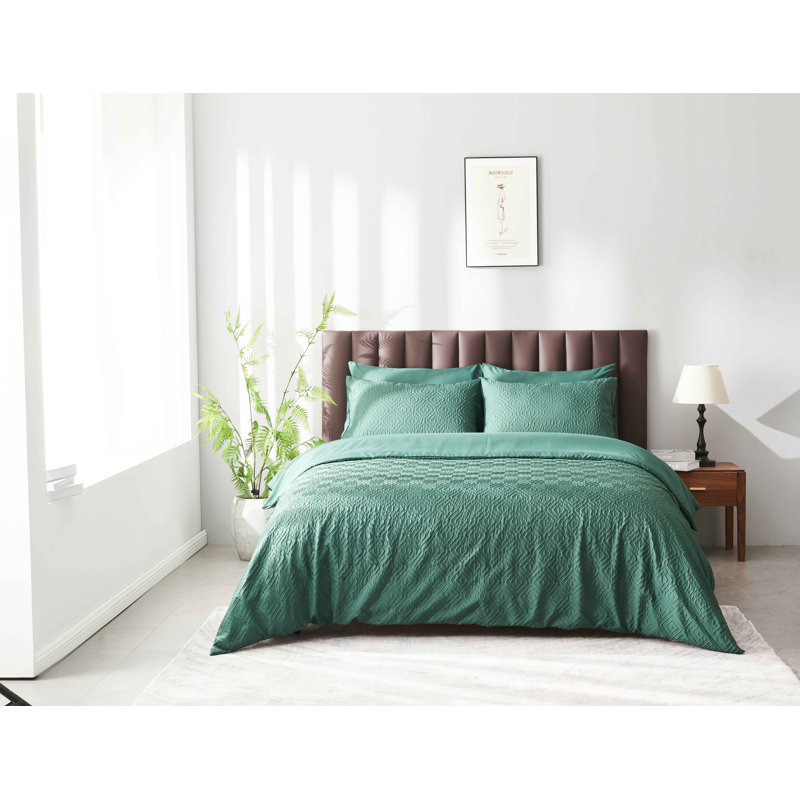 Polyester Geometric Shapes Duvet Cover with Pillowcases, UK Kingsize - DE 230 x 220 cm