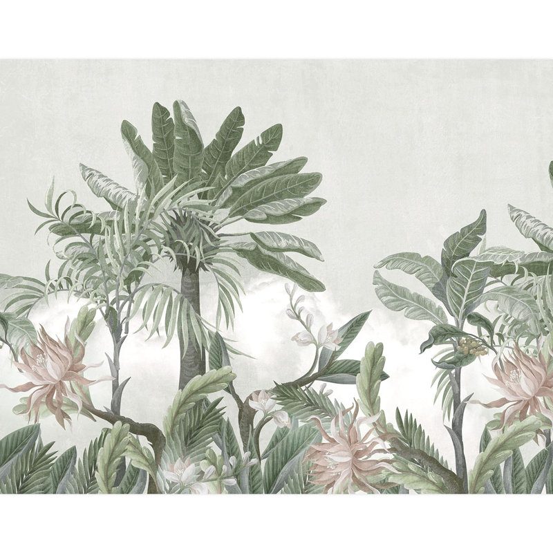 Bordure florale pelez et collez, L 132 po x l 168 po
