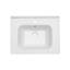 Plateau de meuble-lavabo simple blanc 23,63 po x 18,63 po avec 1 trou de robinet et trop-plein (lavabo seulement)