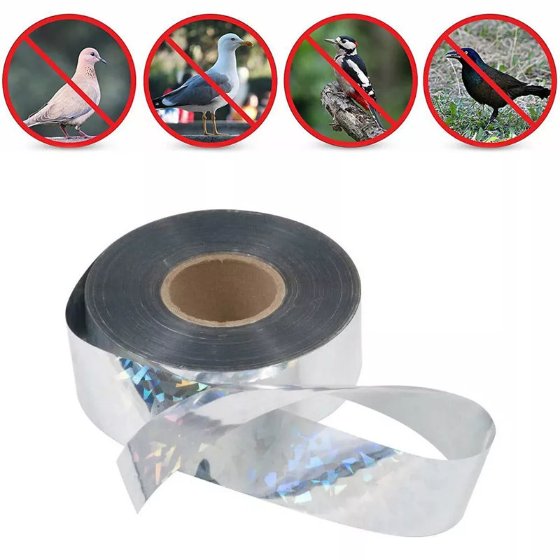Scare Bird Deterrent Reflective Repellent Tape Woodpecker Geese Garden