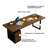 Maltina 4 Piece Solid Wood Writing Desk Office Set