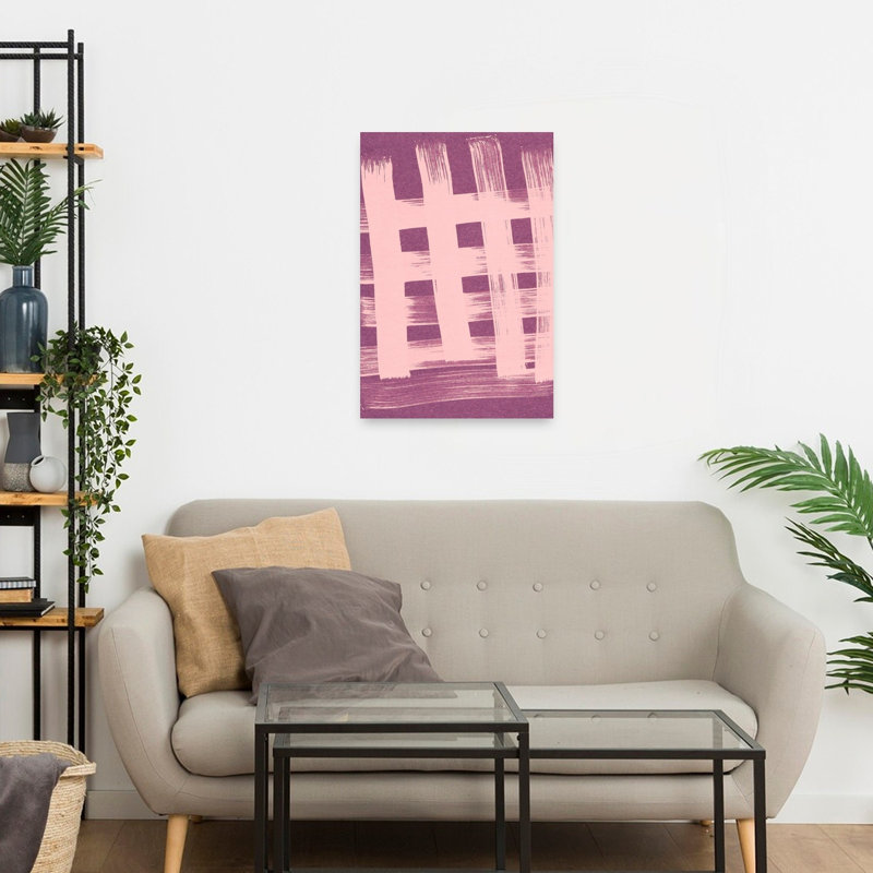 Reproduction d'art géométrique contemporain abstrait, 24" H x 16" W
