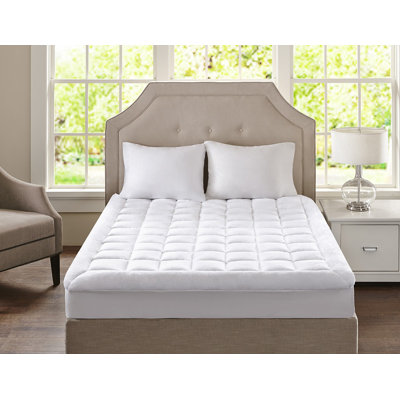 Surmatelas moelleux imperméable hypoallergénique en duvet synthétique