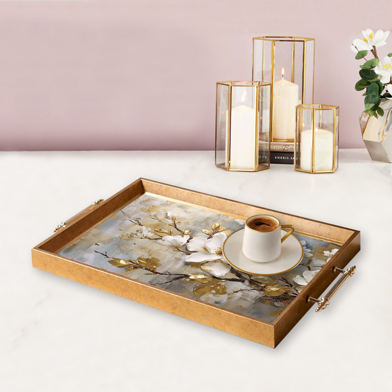 Élégant plateau en verre de 19,7 po x 11,4 po x 1,4 po | Fabrication 100% verre durable | Facile à nettoyer avec un chiffon humide | Idéal pour le service, la présentation décorative et l'organisation | Ajout élégant à la décoration intérieure
