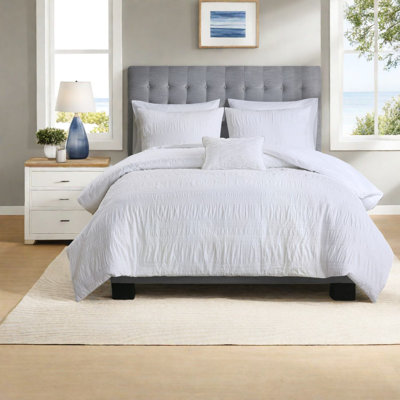 Cozy Cotton Seersucker Bedding Sets, Modern Style For Bedroom
