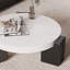 Table basse ronde de style crème